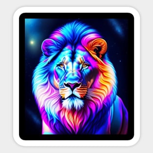 Colorful lion Sticker